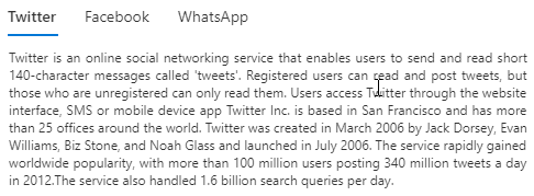JavaScript Tabs with default header style