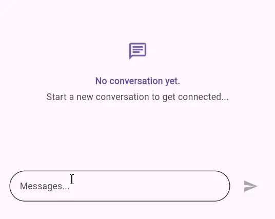 Chat default action button UI.