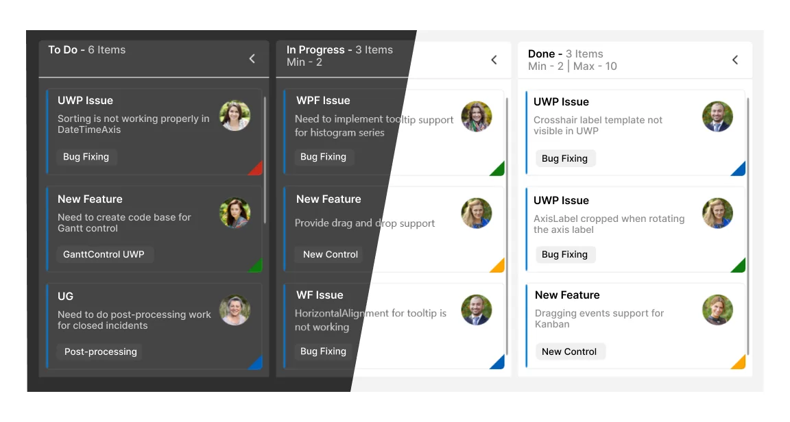 Theming support in WinUI Kanban control