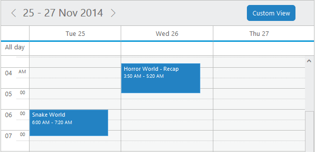 Custom Date Rendering in jQuery Calendar Scheduler