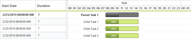 Time options in JSP Gantt Chart
