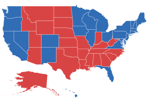 JSP Maps is rendered with color mapping