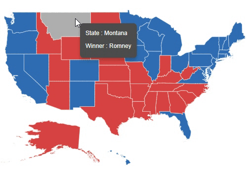 Displays a tooltip on moving mouse over the JSP Maps