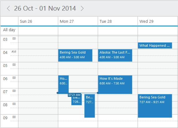 Data Binding in Scheduler
