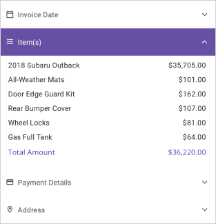 Expanded visual state in .NET MAUI Accordion.