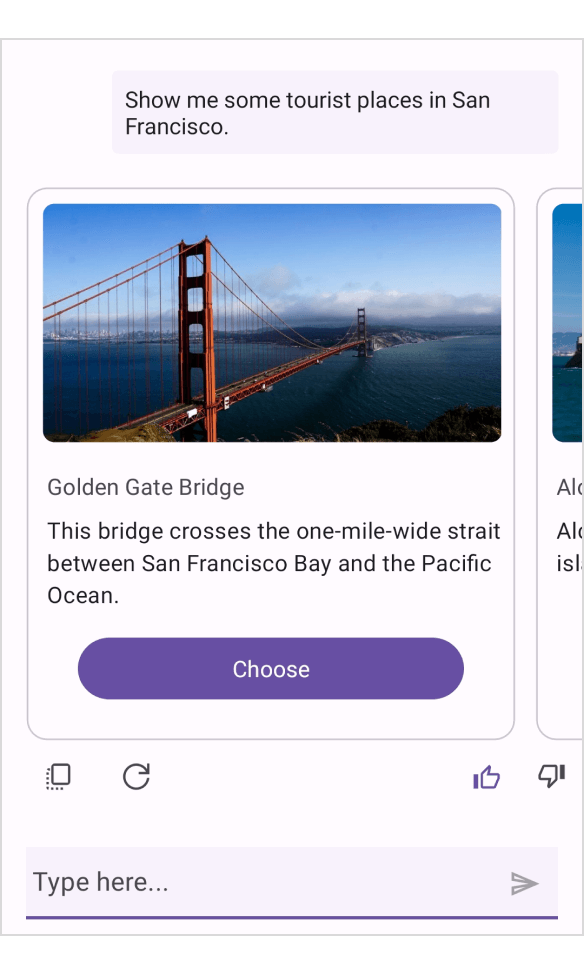 Card content in .NET MAUI AI AssistView