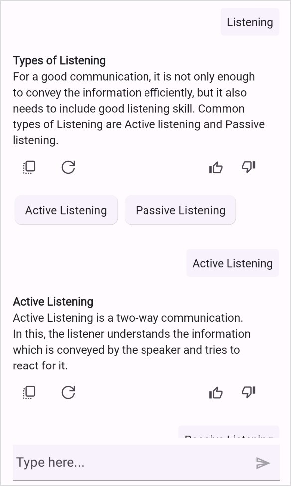Suggestion items in .NET MAUI AI AssistView