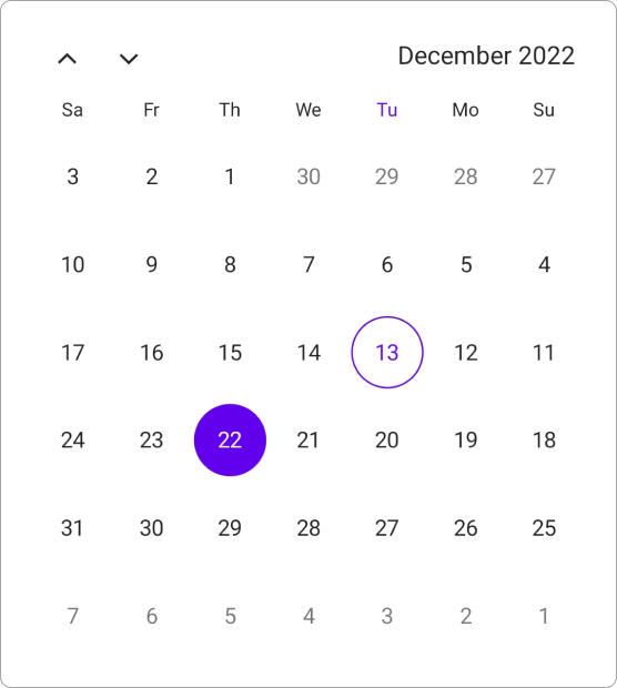 Right-to-left rendering in .NET MAUI Calendar.