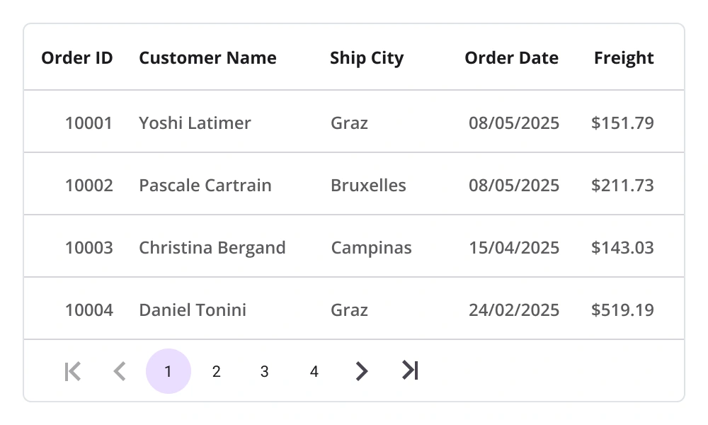 .NET MAUI DataGrid paging.