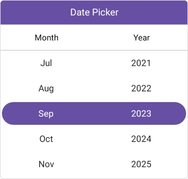 .NET MAUI Date Picker with format MMM_yyyy.