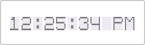 .NET MAUI Digital Gauge showing 8x8 dot matrix character type.