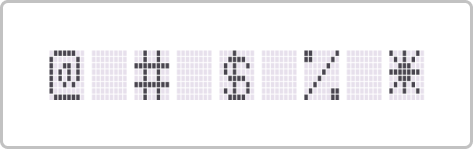 .NET MAUI Digital Gauge showing special characters.