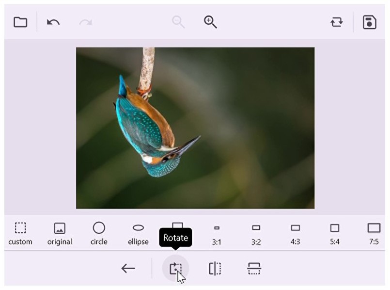 .NET MAUI Image Editor rotate support.