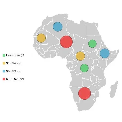 .NET MAUI Maps bubble legend.