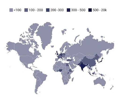 .NET MAUI Maps range color mapping.