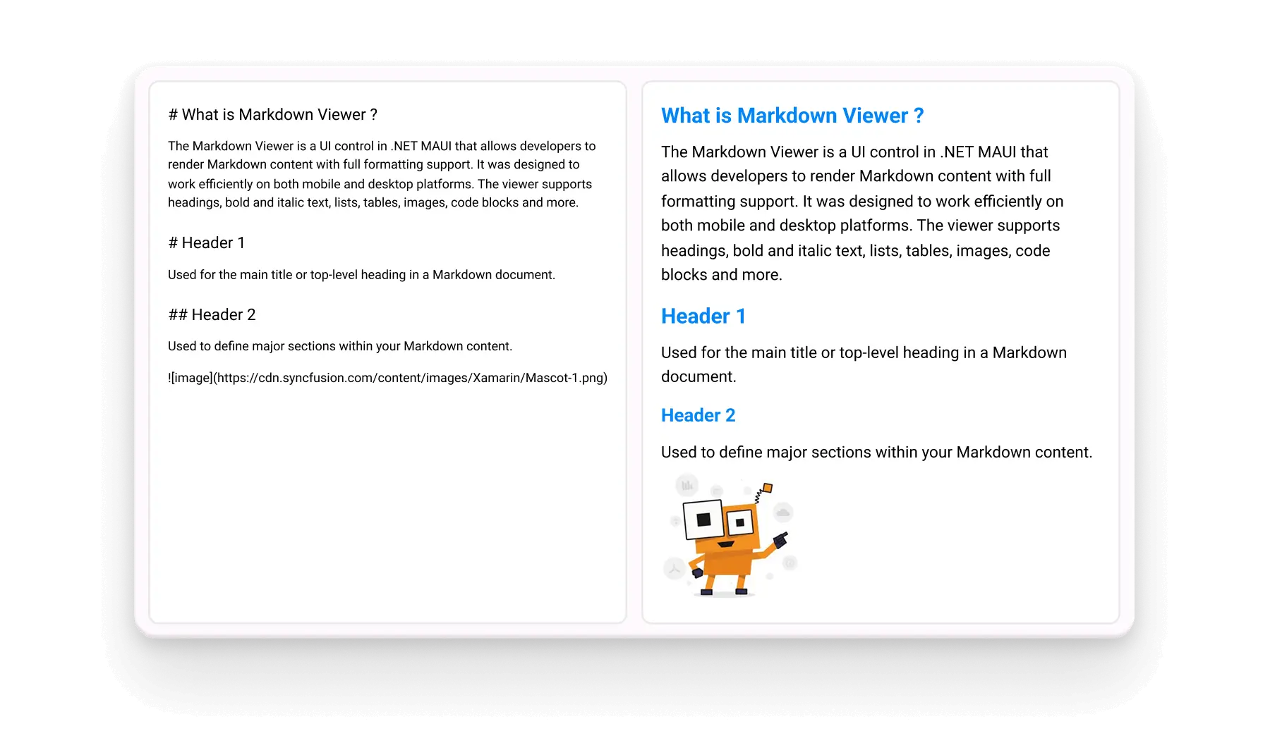 .NET MAUI Markdown Viewer banner background  output.
