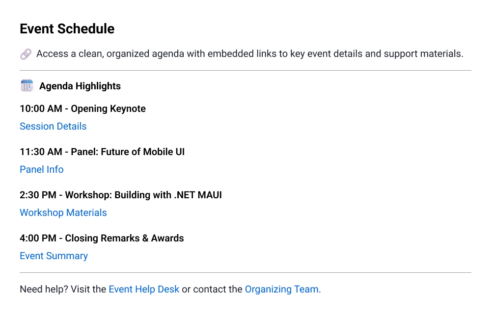 Automatic link rendering