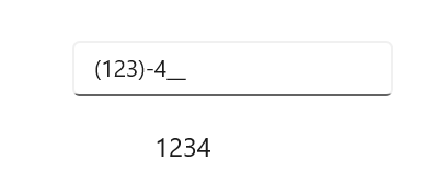.NET MAUI Masked Entry excludes prompts and literals.