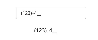 .NET MAUI Masked Entry includes prompts and literals.
