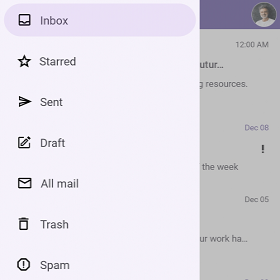 The .NET MAUI Navigation Drawer control is positioned at the left.