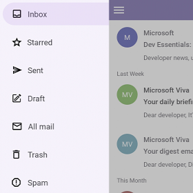 .NET MAUI Navigation Drawer control with reveal transition.