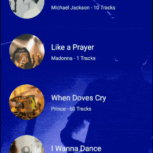 .NET MAUI Parallax View showing parallax scroll speed.