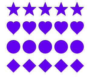 .NET MAUI Rating control with predefined rating shape.