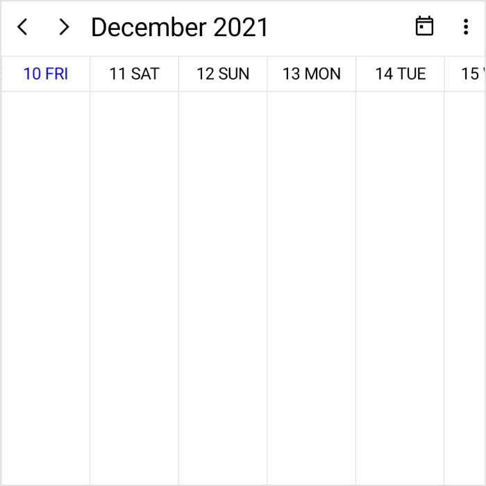 Timeline month view in the .NET MAUI Scheduler