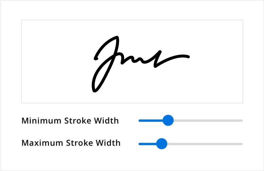 .NET MAUI Signature Pad stroke thickness.