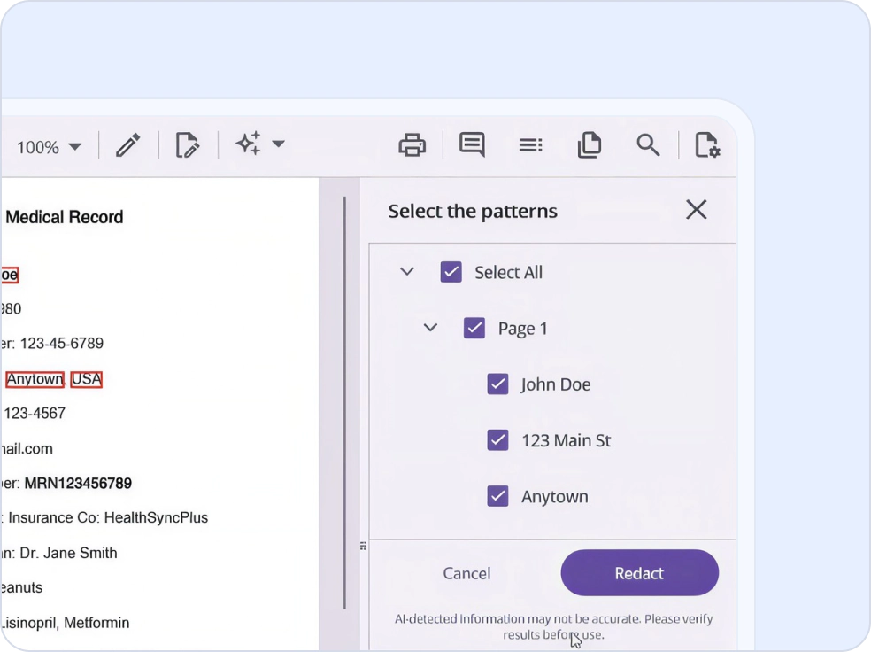 .NET MAUI AI-Powered data redaction