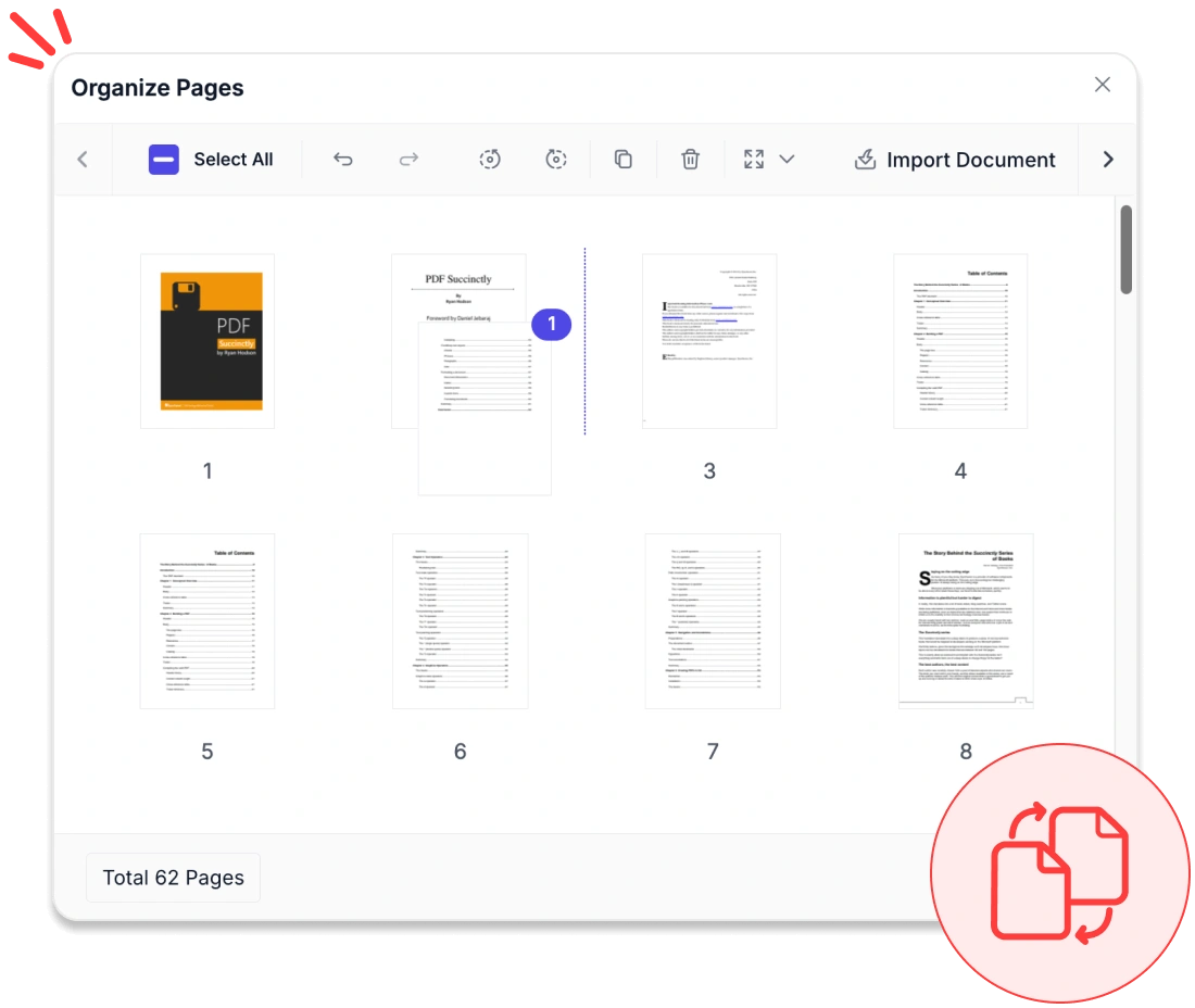 Organize pages in Angular PDF Viewer.