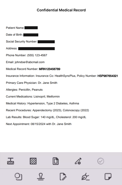 Redaction in PDF Viewer
