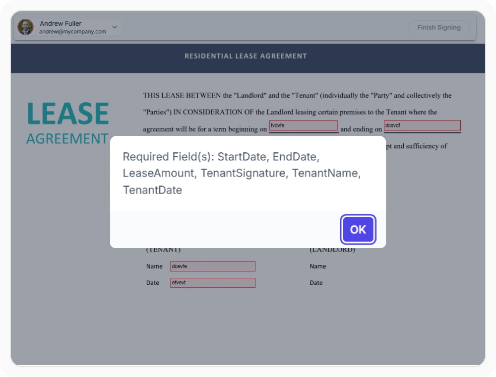 Validate PDF forms
