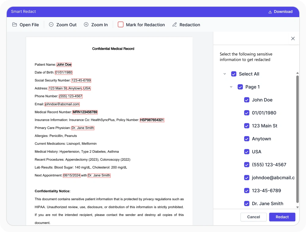 AI-assisted redaction