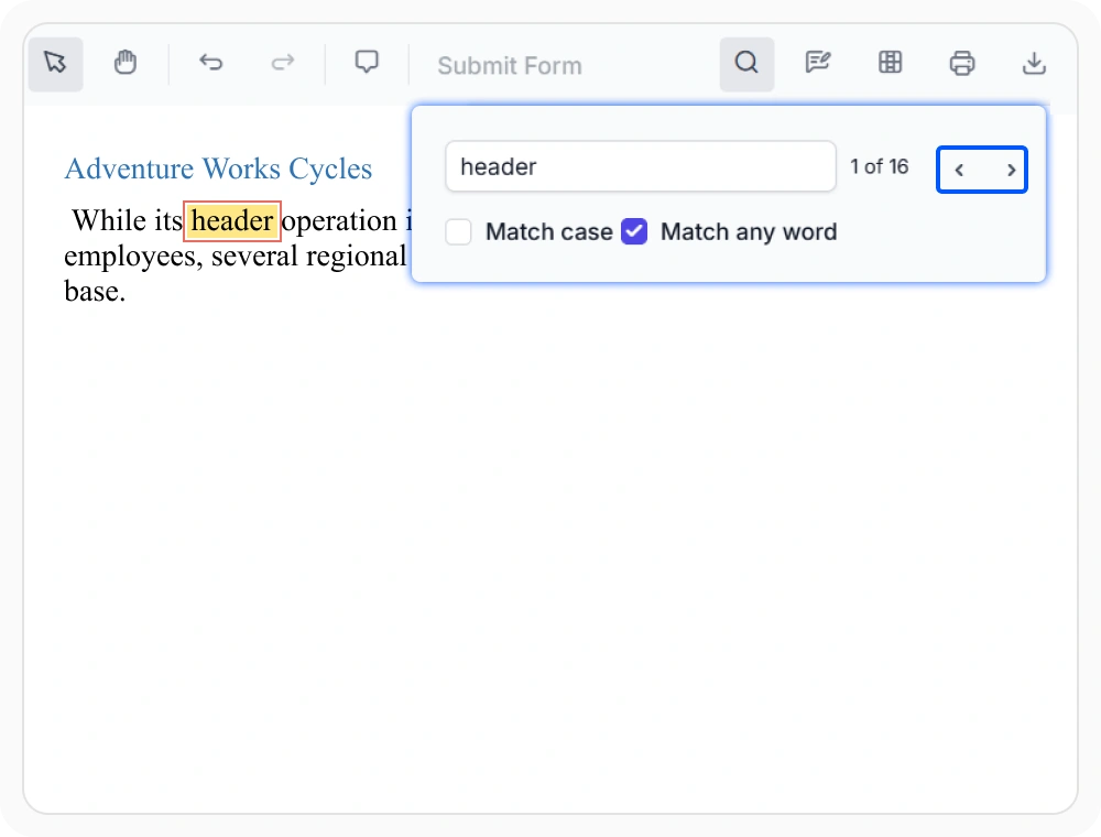 Search result navigation in React PDF Viewer