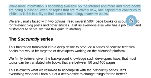 Select and copy text