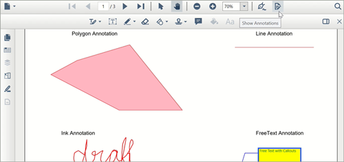 Annotate text in PDF files using WPF PDF Viewer.