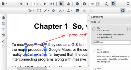 WPF PDF Viewer Comments Pane.