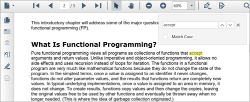 WPF PDF Viewer search text