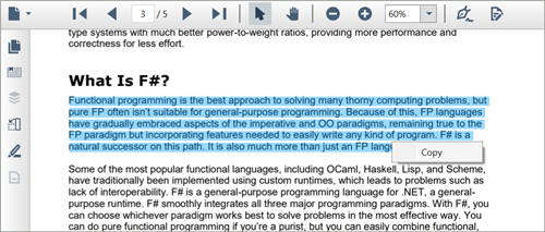 WPF PDF Viewer select and copy text