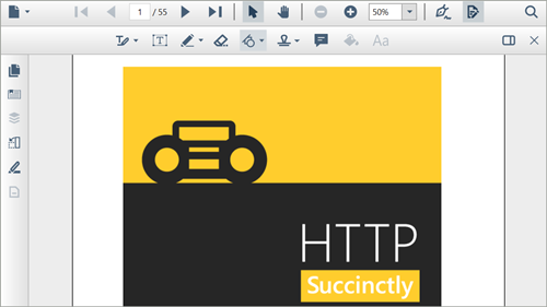 WPF PDF Viewer built-in toolbar.