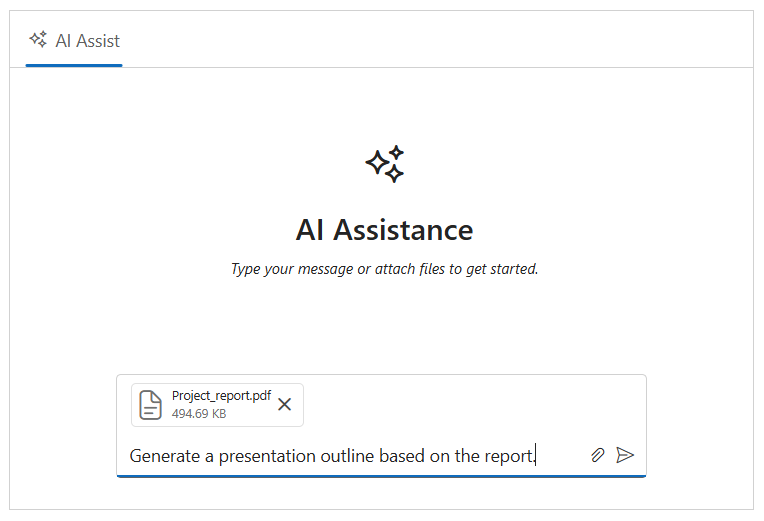 React AI AssistView attachments.