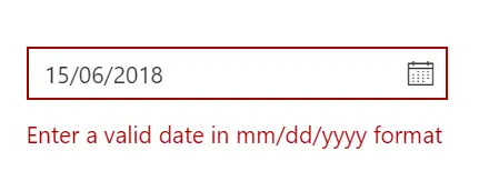 Form support and date validation in react datepicker