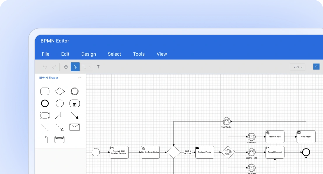BPMN viewer and editor in React Diagram.