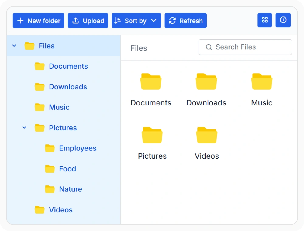 CSS customization options for File Manager components