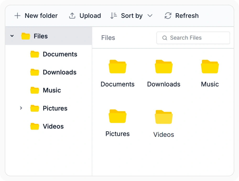 Local flat data arrays pass in-memory records directly to the File Manager for instant rendering