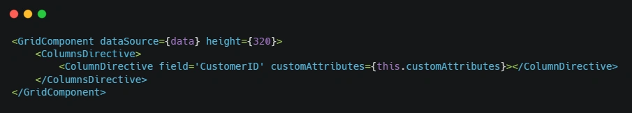 Cell Attributes in React Data Grid.