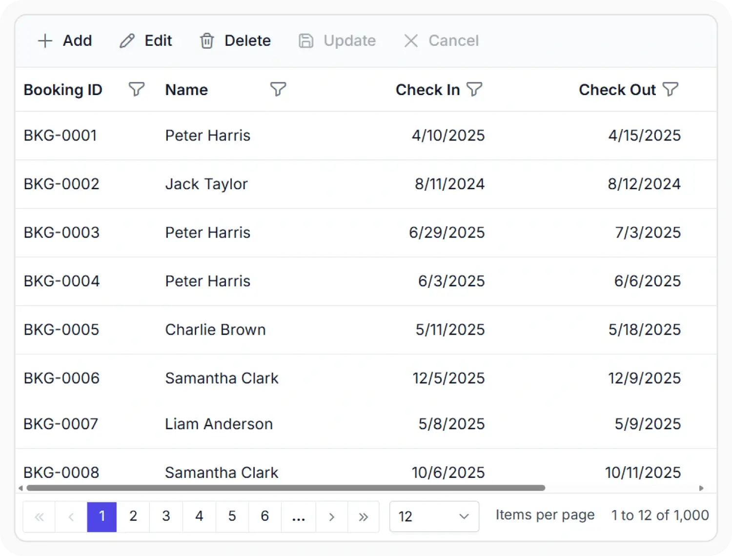 React Data Grid with client-data
