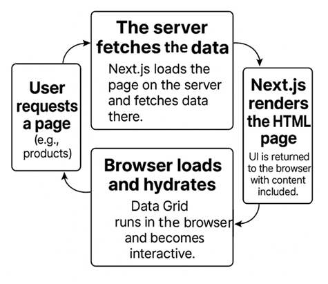 React Data Grid SSR and Server Component Integration.