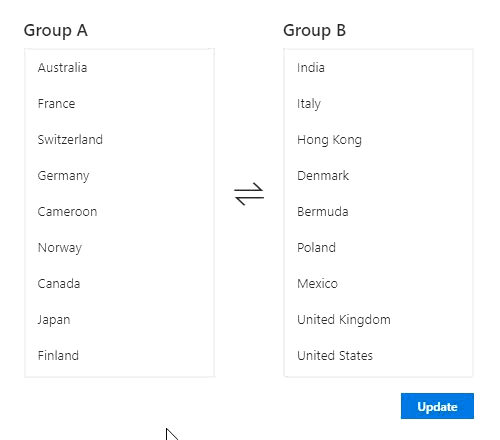 React drag and drop ListBox